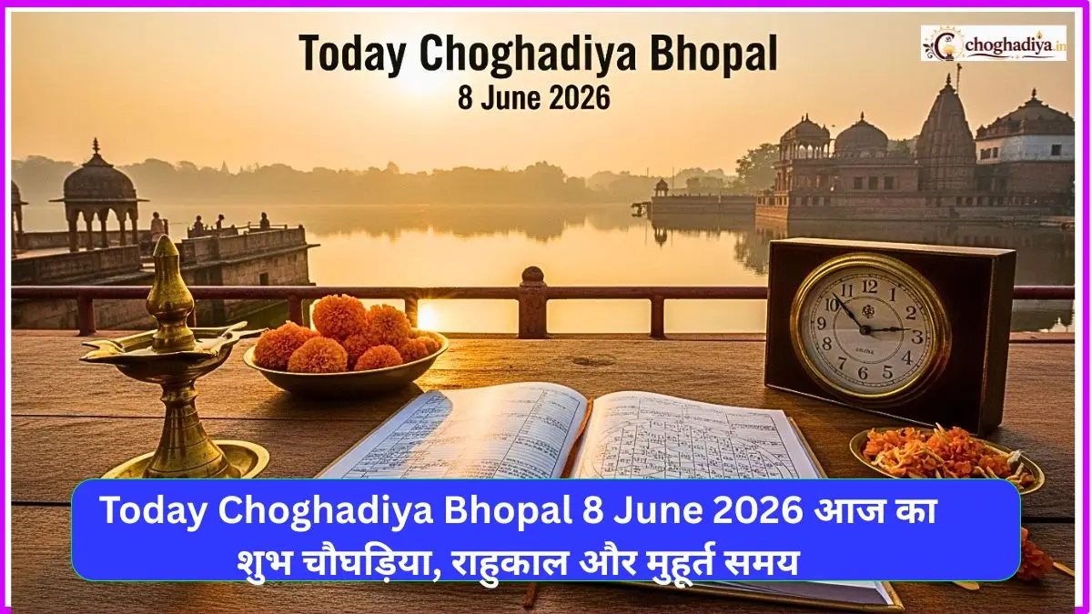 Today Choghadiya Bhopal 8 June 2026 आज का शुभ चौघड़िया, राहुकाल और मुहूर्त समय